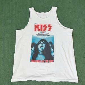 Kiss Kruise VI Creatures Of The Deep Rock Music Band White Tank Top Sleeveless S